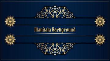 Luxury background with golden mandala ornament vector