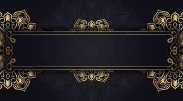 Luxury background with golden mandala ornament vector