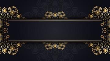 Luxury background with golden mandala ornament vector