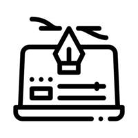 computer maker movie settings icon vector outline illustration