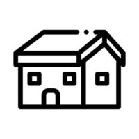 building fixed roof icon vector outline illustration