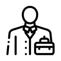 businessman profession icon vector outline illustration