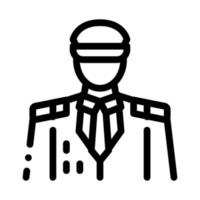 captain profession icon vector outline illustration