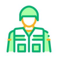 soldier profession icon vector outline illustration