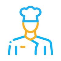 cocinero jefe profesión icono vector contorno ilustración