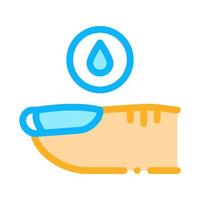 ilustración de contorno de vector de icono de agua de uñas