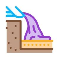 foundation pouring icon vector outline illustration