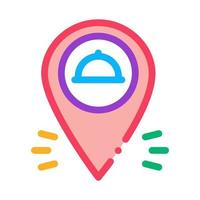 food delivery gps mark icon vector outline illustration