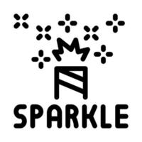 sparkle firework icon vector outline illustration