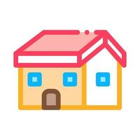 building fixed roof icon vector outline illustration