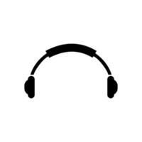 icono de auriculares de diseño de logotipo de música y podcast de dj vector