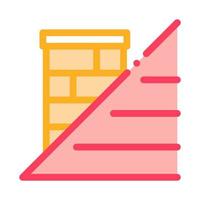 roof and chimney icon vector outline illustration