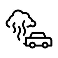 coche smog humo icono vector contorno ilustración