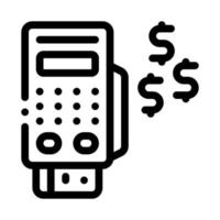 pos terminal payment icon vector outline illustration