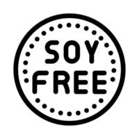 soy free sign icon vector outline illustration
