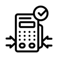 pos terminal device icon vector outline illustration