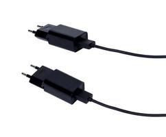 Adapter Charger with usb cable isolate on white clipping path photo