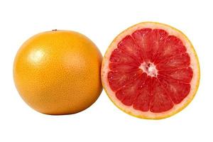 slice of grapefruit isolated on white background photo