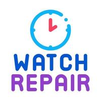 watch repair logo icon vector outline illustration