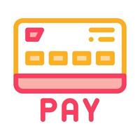 webshop payment card icon vector outline illustration