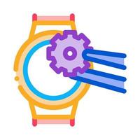 watch change gear icon vector outline illustration