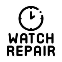 watch repair logo icon vector outline illustration