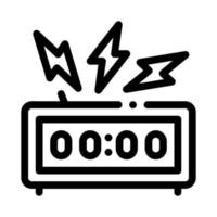 watch alarm icon vector outline illustration