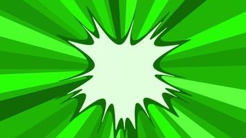 arrière-plan de style bande dessinée de couleur verte. avec un mouvement circulaire le centre blanc video