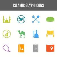 Beautiful Islamic vector icon set