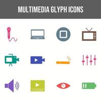 Beautiful Multimedia vector icon set