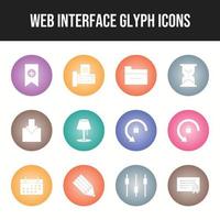 hermoso conjunto de iconos de vector de interfaz web