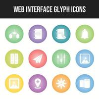 hermoso conjunto de iconos de vector de interfaz web