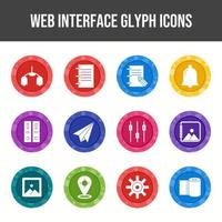 hermoso conjunto de iconos de vector de interfaz web