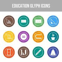 Beautiful Education 12 Vector Icons