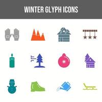 Beautiful Winter vector icon set