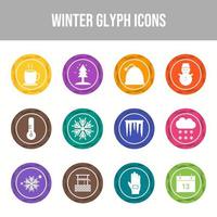 Beautiful Winter vector icon set