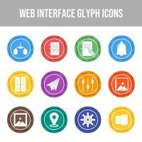 hermoso conjunto de iconos de vector de interfaz web