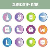 Unique Islamic Vector Icons Set