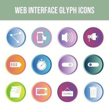 Beautiful Web Interface vector icon set