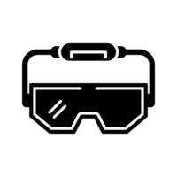 icono de vector de gafas de laboratorio