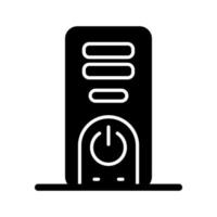 icono de vector de torre cpu