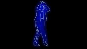 Breakdance-Animation für Hintergrundvideos. Loop- und Alpha-Breakdance-Video video