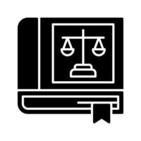 icono de vector de libro de ley