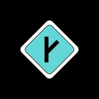 Linked Road sign Vector Icon