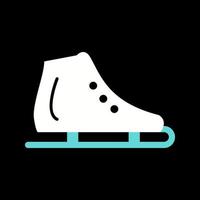 icono de vector de zapato de patinaje sobre hielo