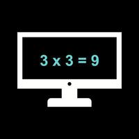 matemáticas en icono de vector de computadora