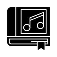 icono de vector de libro de música