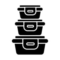 Plastic Food Container Vector Icon