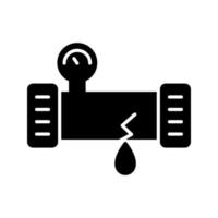 Broken Pipe Vector Icon