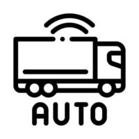 electro auto truck icon vector outline illustration